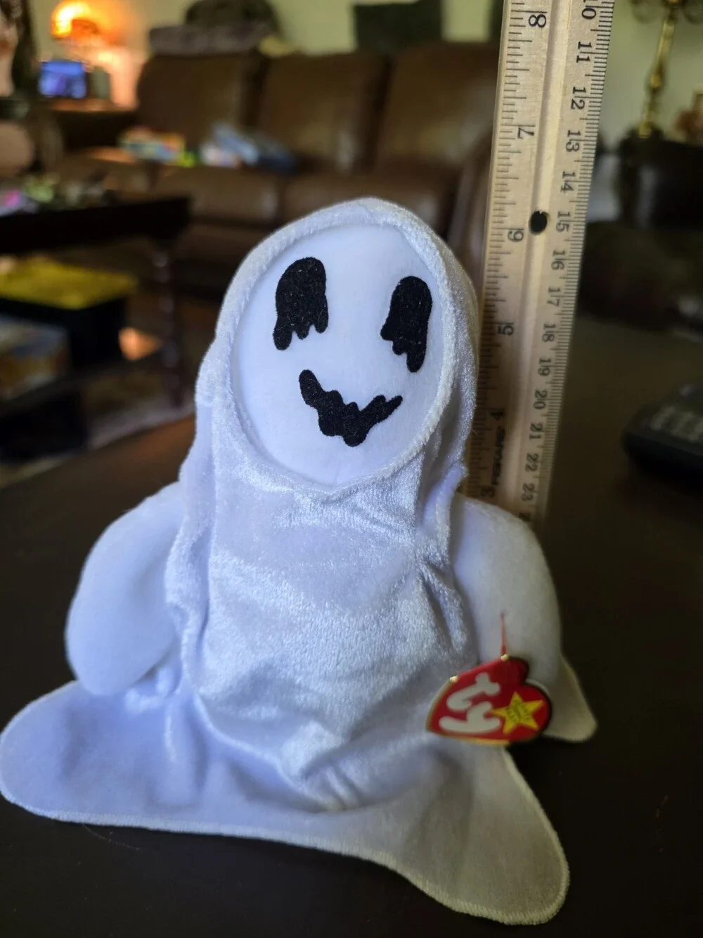 Ty Beanie Babies Sheets The Ghost Plush Doll White Halloween Monster 6